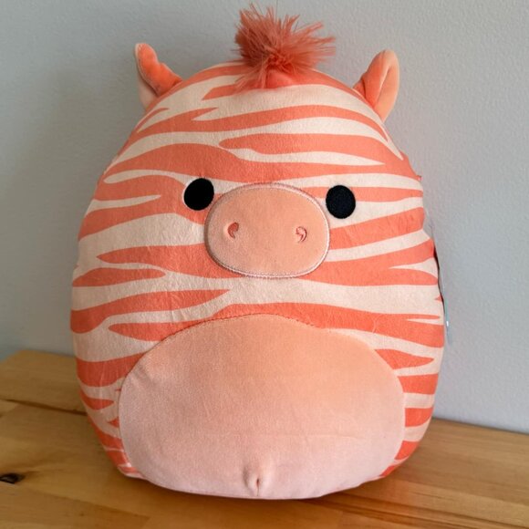 Squishmallows Other - Squishmallows Josue the Zebra Plush 11 inch Peach Colored Toy New with Tags